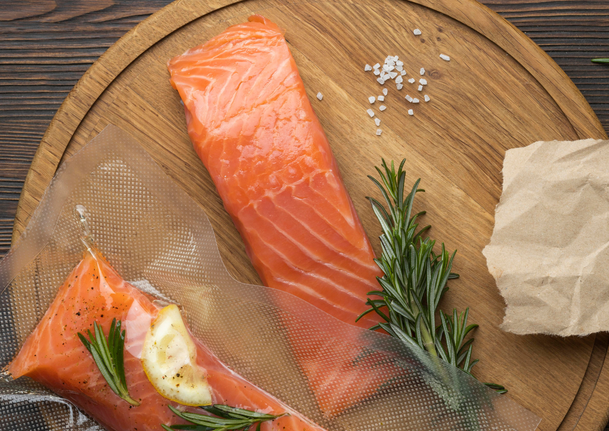 Łosoś atlantycki ze skórą porcjowany 500g